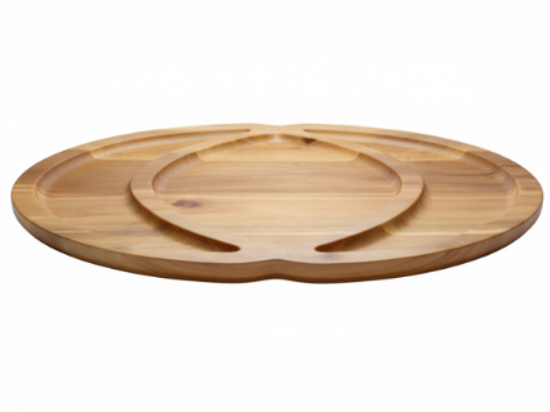 Oval acacia wood platter